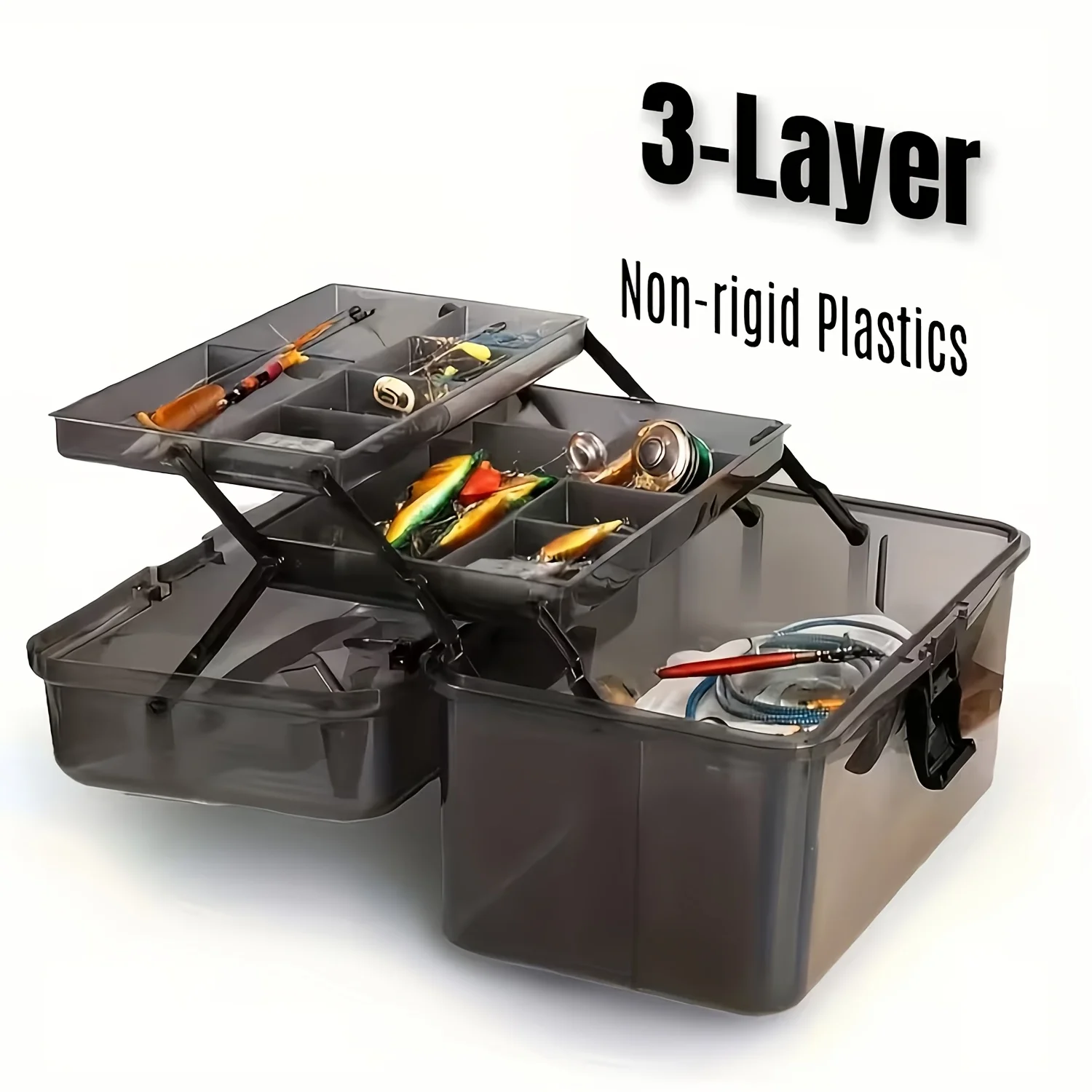 Durable PE Fishing Gear Box |  - Fishing Kayak Crate review and price