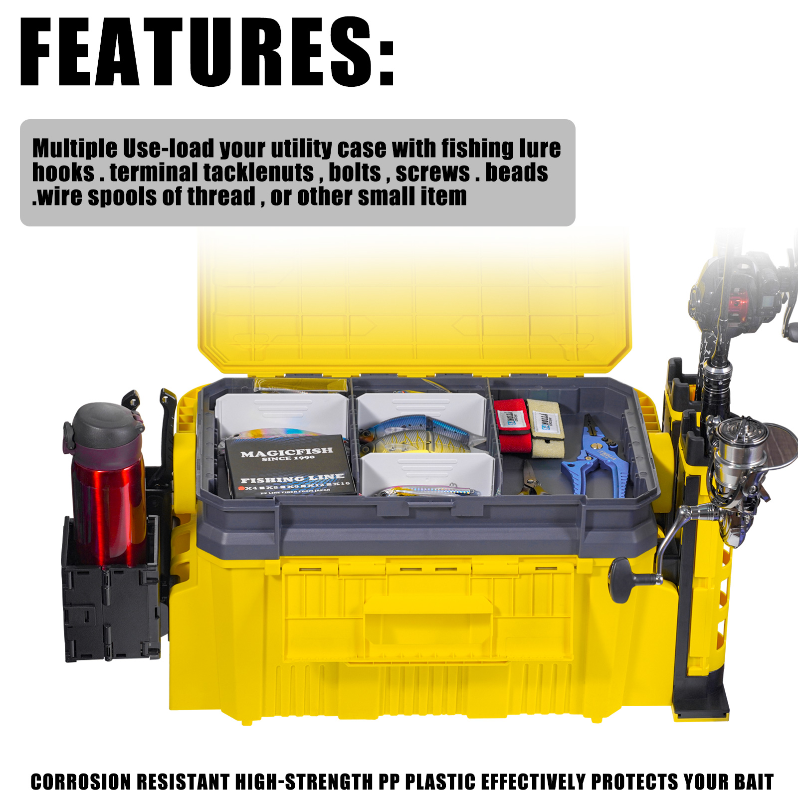 New Large Fishing Box Suit 19. - Fishing Kayak Crate review and price