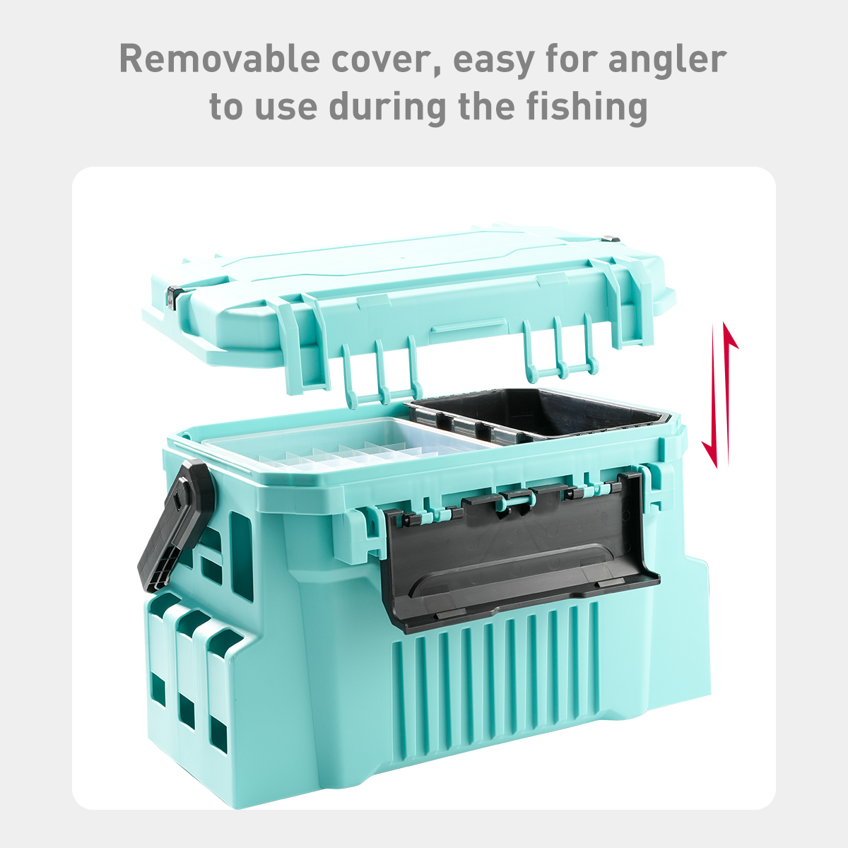 20L FIshing tackle box with eg - Fishing Kayak Crate review and price