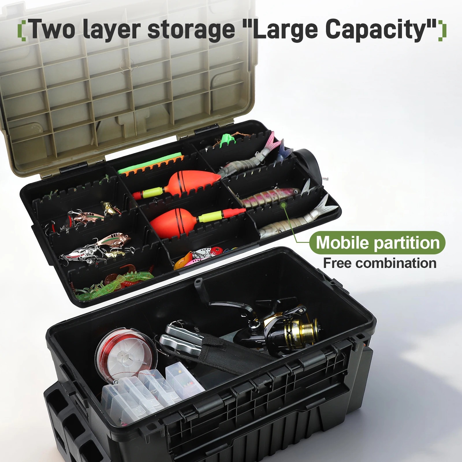 Fishing Tackle Box Double Laye - Fishing Kayak Crate review and price