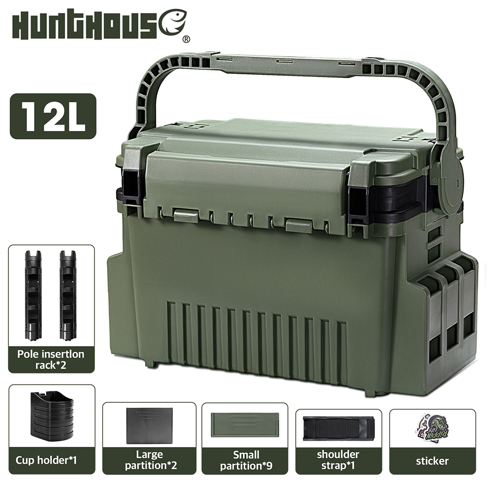 Hunthouse 12L Large Fishing Ta - Fishing Kayak Crate review and price