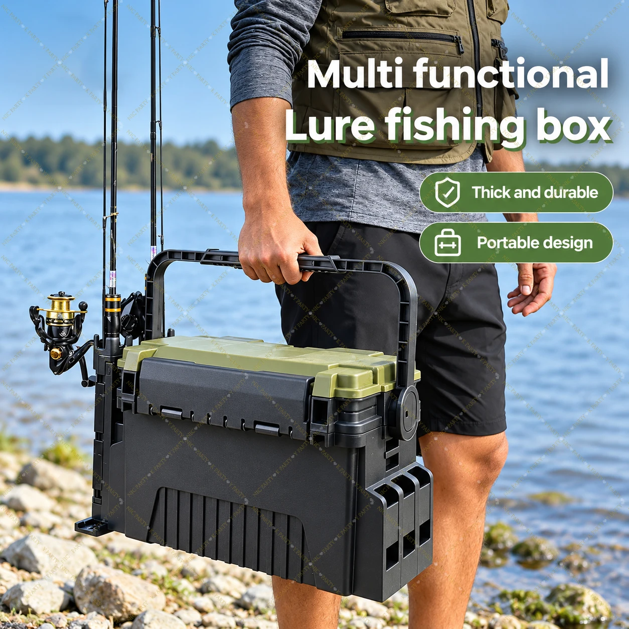 Large Capacity Tackle Fishing  - Fishing Kayak Crate review and price